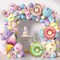 520PCS Pastel Donut Balloon Arch Garland Kit, with Pastel Rainbow Balloon,Ice Cream Foil Balloons Pastel Tattoo for Sweet One Donut Grow Up First Birthday Party Baby Shower Decor